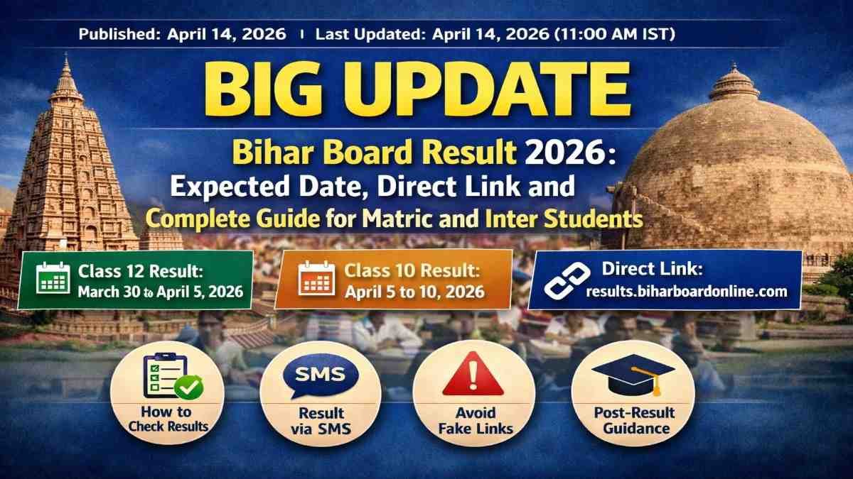 Bihar Board Class 10 and 12 result 2026 check online – direct link, SMS number 56263, roll number