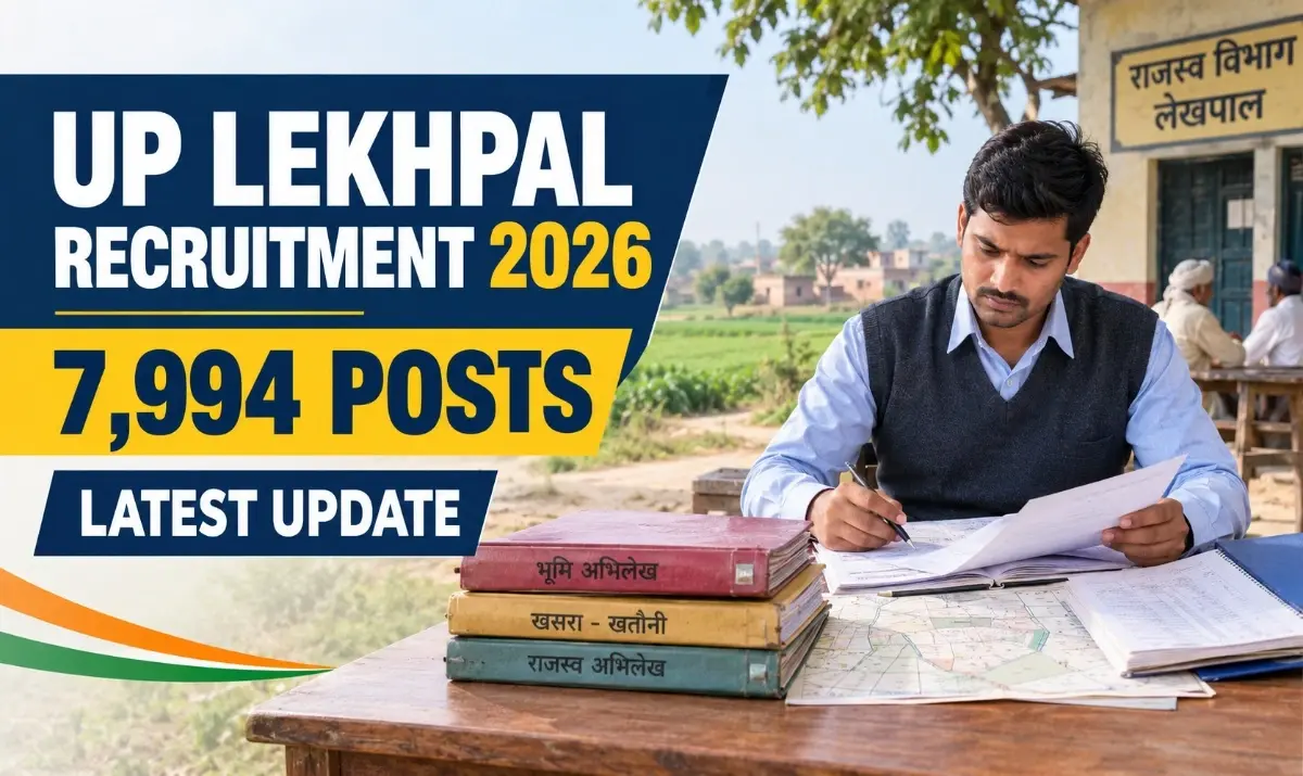 UP Lekhpal Vacancy 2026 latest update for 7994 posts