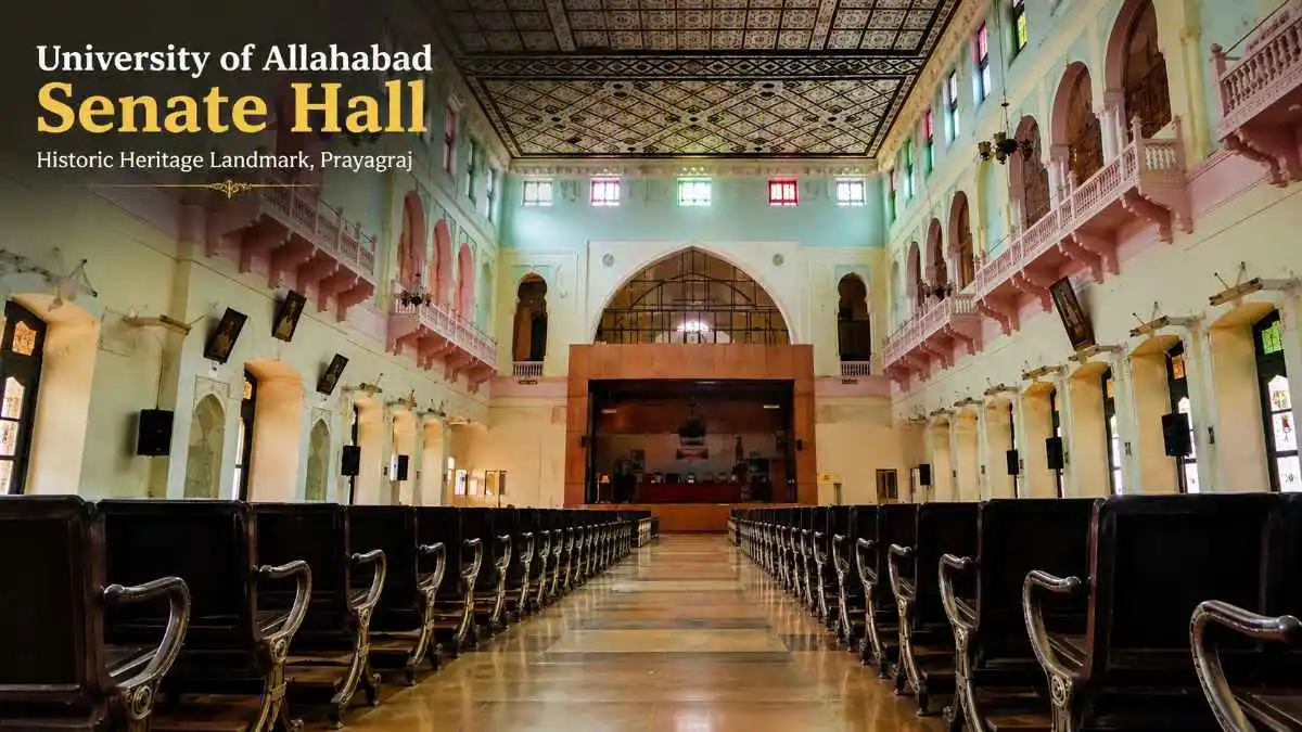 Allahabad University main entrance building with students for CUET admission 2026 guide