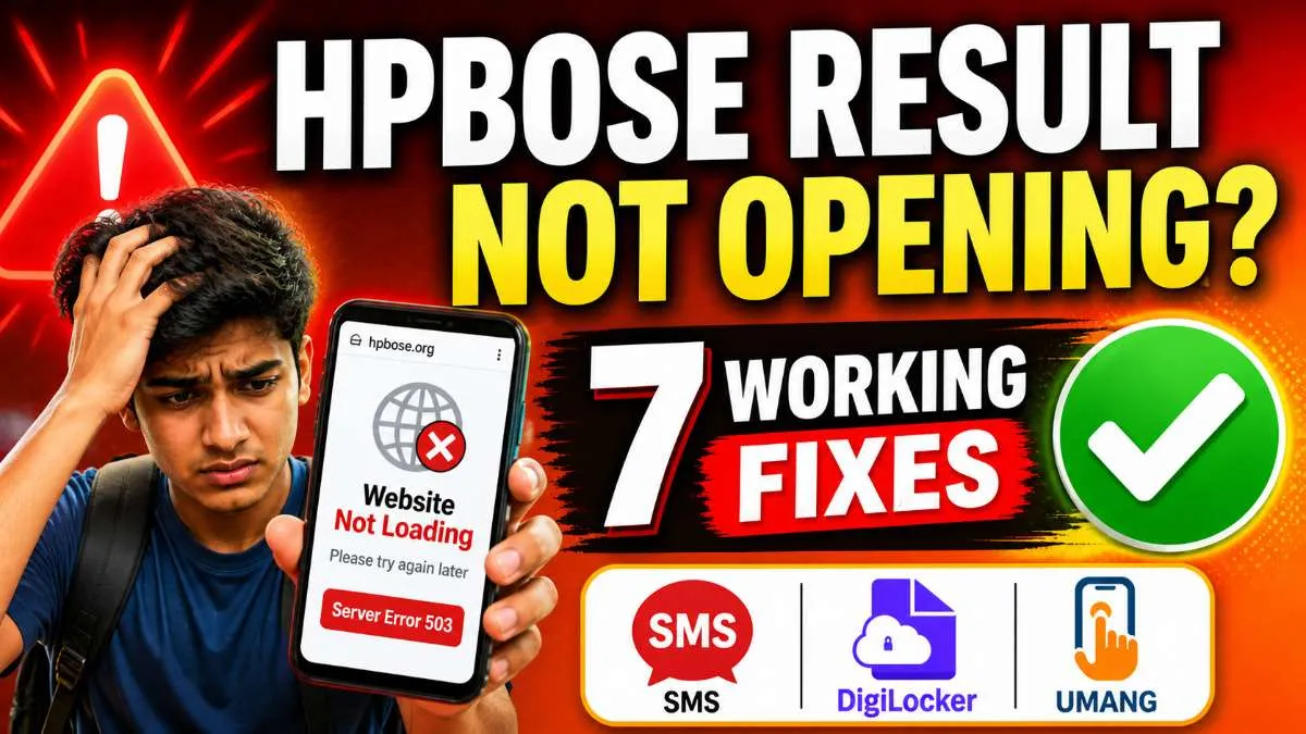HPBOSE result website not opening solutions