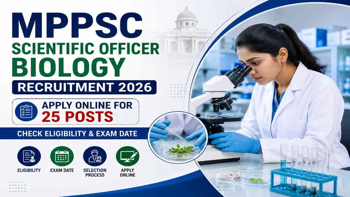 Indian scientists working in a forensic biology laboratory for MPPSC Scientific Officer Biology Recruitment 2026