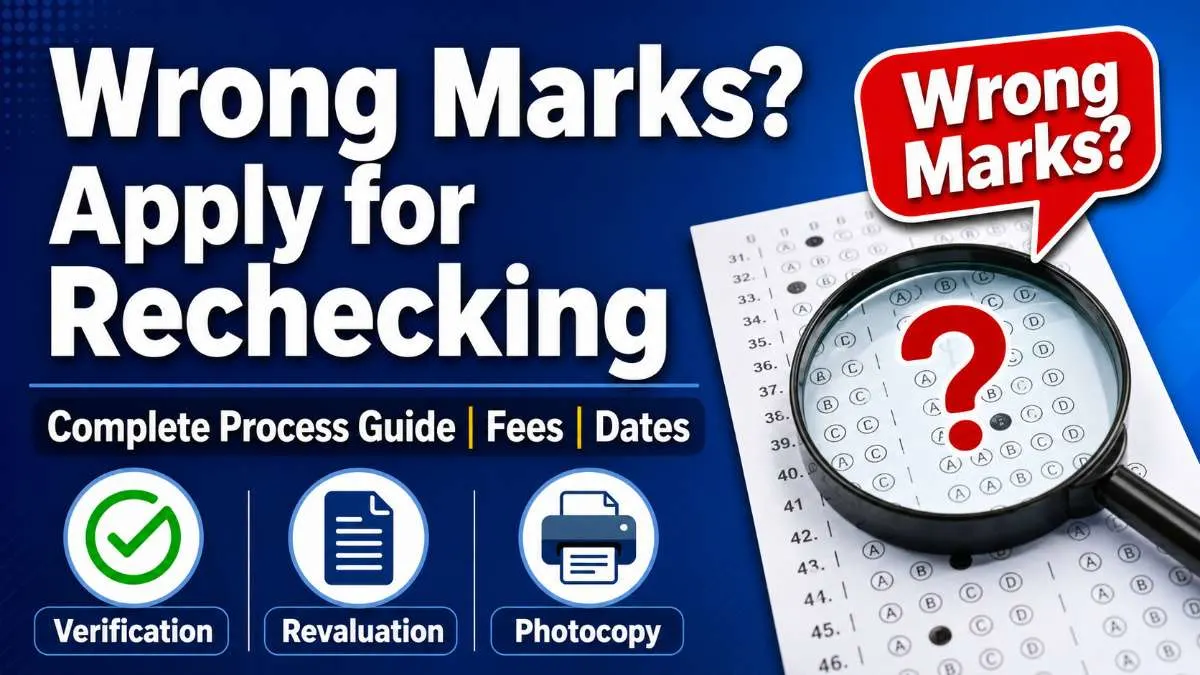 Rechecking step by step process – visit official website, login, select subjects, pay fee, download confirmation for wrong marks in result
