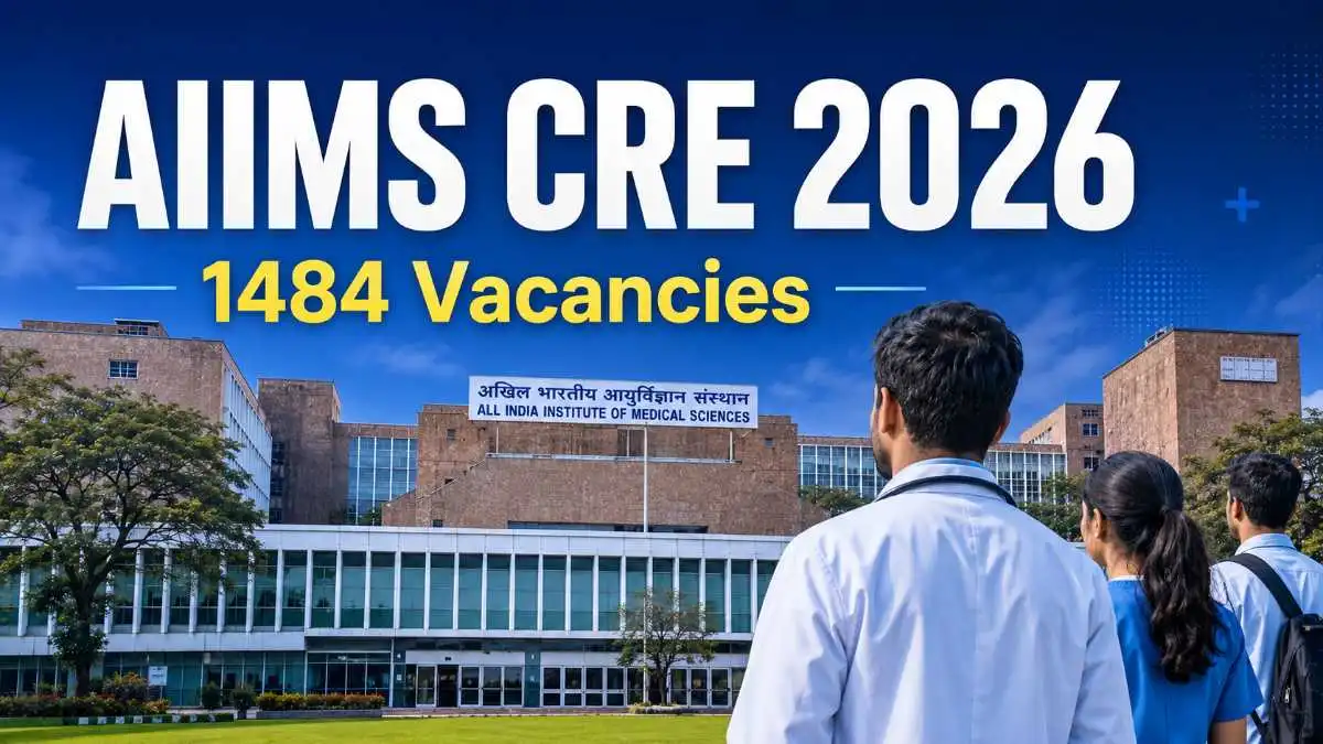 AIIMS CRE 2026 Notification for 1484 Group B and C Posts Last Date 3 July 2026