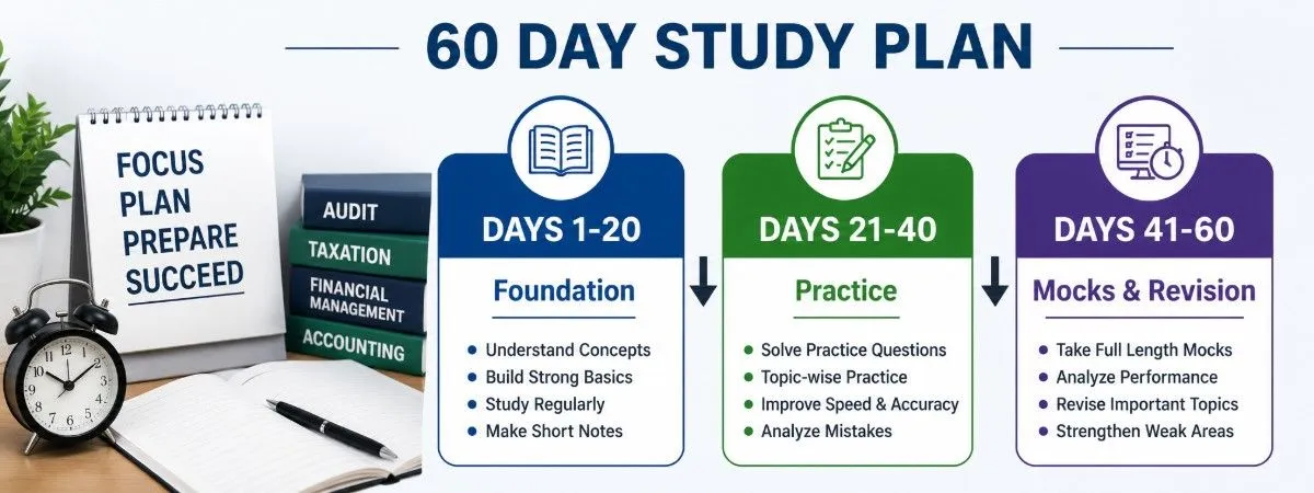 60 day study plan roadmap for IBPS Deputy Manager Accounts 2026 exam preparation
