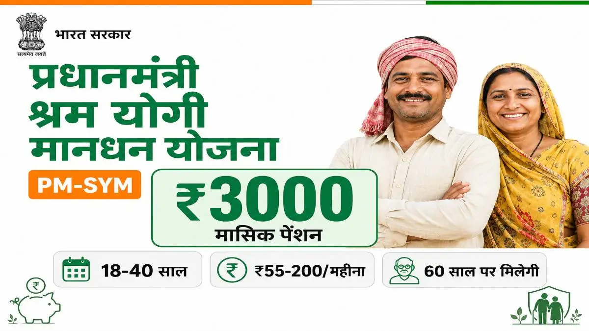 PM-SYM pension yojana 2026 ₹3000 monthly pension scheme
