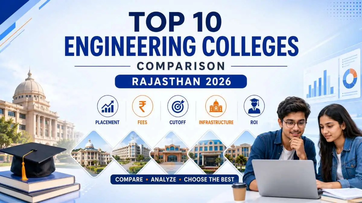 Top 10 Government Engineering Colleges in Rajasthan 2026 Comparison Chart with Fees, Cutoff, Placements