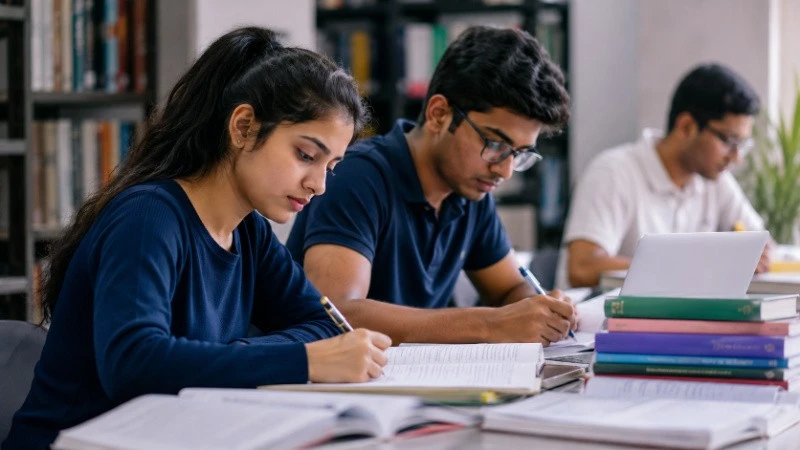 SBI PO Eligibility 2026 for Graduation Pass Candidates Indian banking aspirants preparing for SBI PO Recruitment 2026 examination with study materials and laptop