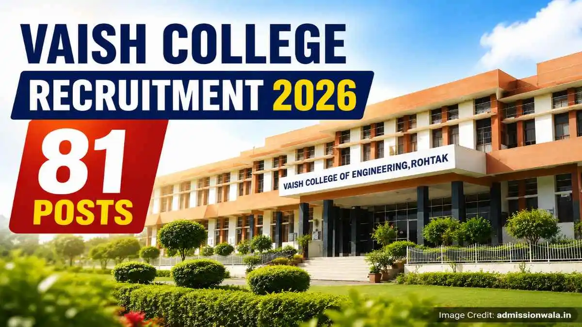 Vaish College of Engineering Recruitment 2026