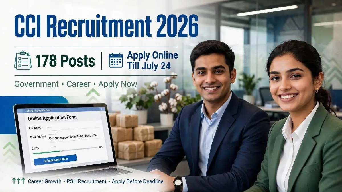CCI Recruitment 2026 notification for 178 vacancies including Assistant Manager, Management Trainee, Junior Assistant and Junior Commercial Executive posts.