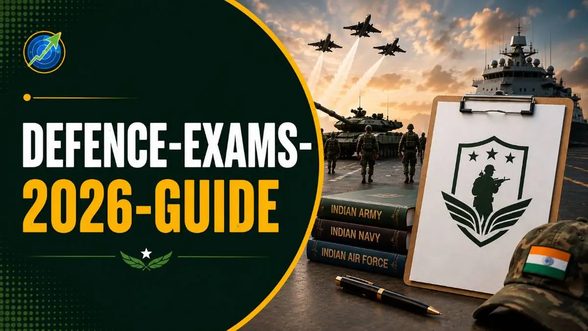 Defence Exams 2026 guide banner covering NDA, CDS and AFCAT