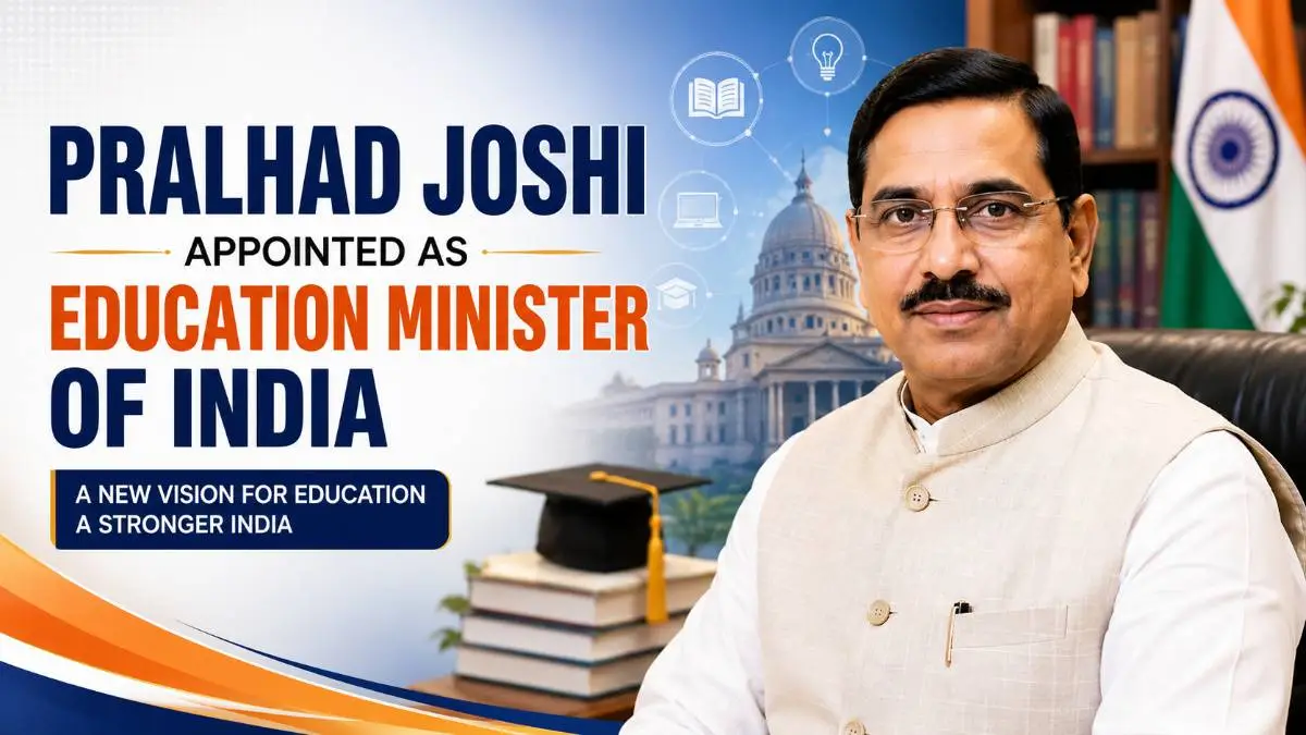 Pralhad Joshi appointed new Education Minister of India after Dharmendra Pradhan resigned on July 25 2026 amid NEET paper leak row