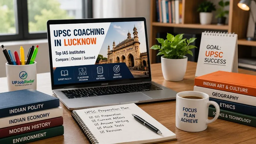 UPSC Coaching Lucknow Study Workspace 2026 Modern study workspace for UPSC and UPPCS aspirants in Lucknow 2026