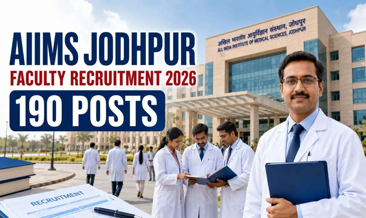 AIIMS Jodhpur Faculty Recruitment 2026 for 190 faculty posts