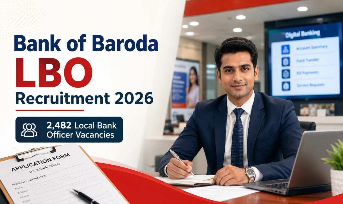 Bank of Baroda LBO Recruitment 2026 with 2482 Local Bank Officer vacancies