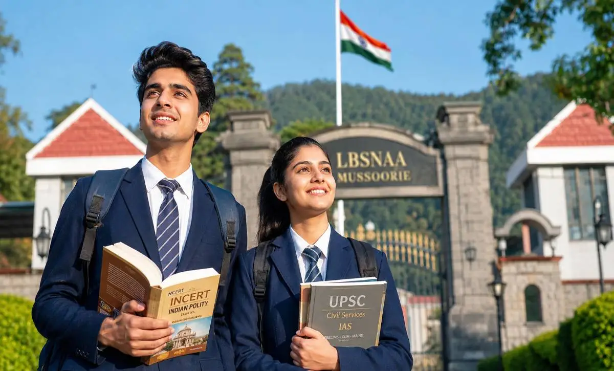 Can I become IAS after 12th - Young Indian student dreaming to become IAS officer after Class 12 with UPSC books and LBSNAA background