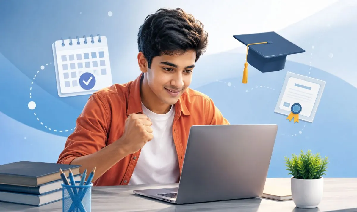 CBSE 12th Compartment Result 2026 check karta hua student