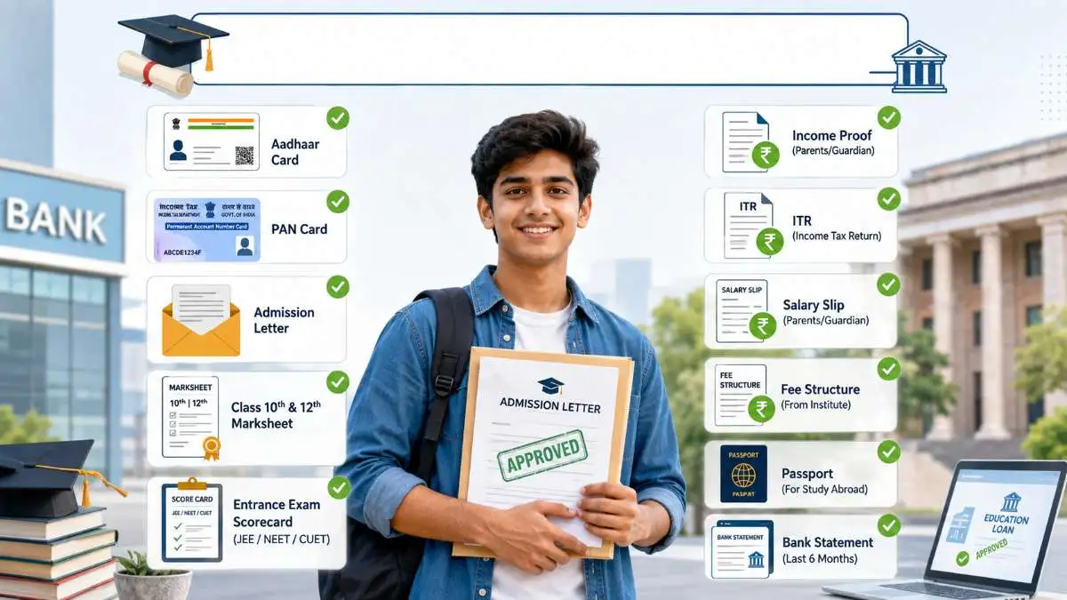 Documents Required for Education Loan After 12th 2026 Documents Required for Education Loan After 12th 2026 Checklist