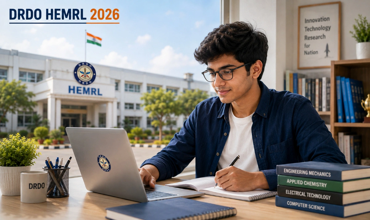 DRDO HEMRL Apprentice Recruitment 2026 ke liye young job aspirant