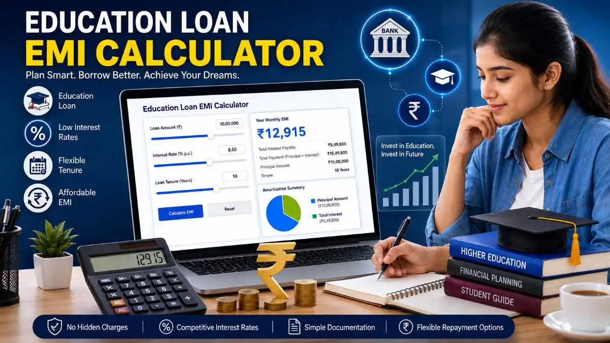 Education Loan EMI Calculator Education Loan EMI Calculator Illustration