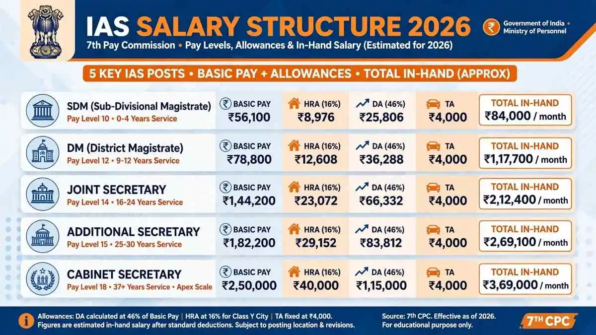 How to Become IAS Officer After 12th Salary Structure 2026