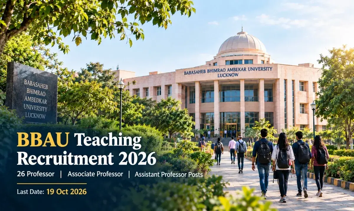 BBAU Teaching Recruitment 2026 – 26 Professor, Associate Professor and Assistant Professor Posts