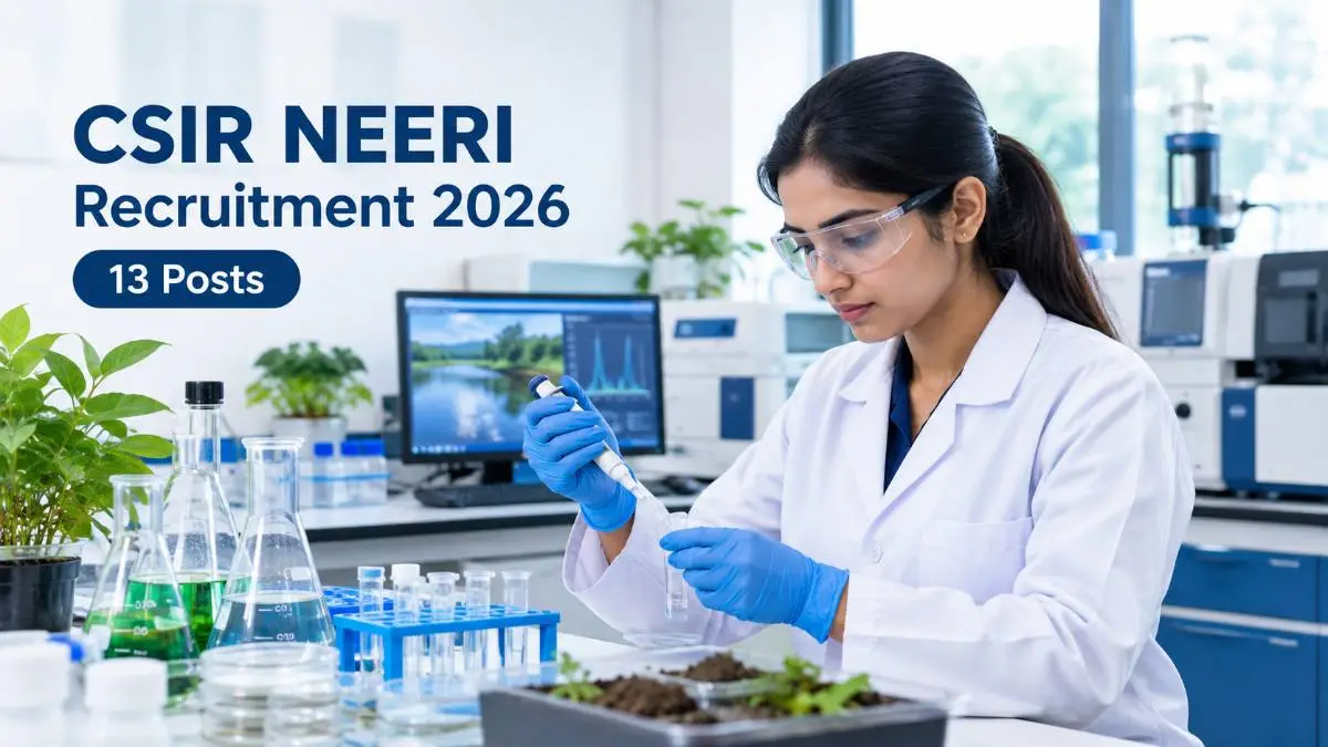 CSIR NEERI Recruitment 2026 for Technical Assistant and Technical Officer 13 Posts
