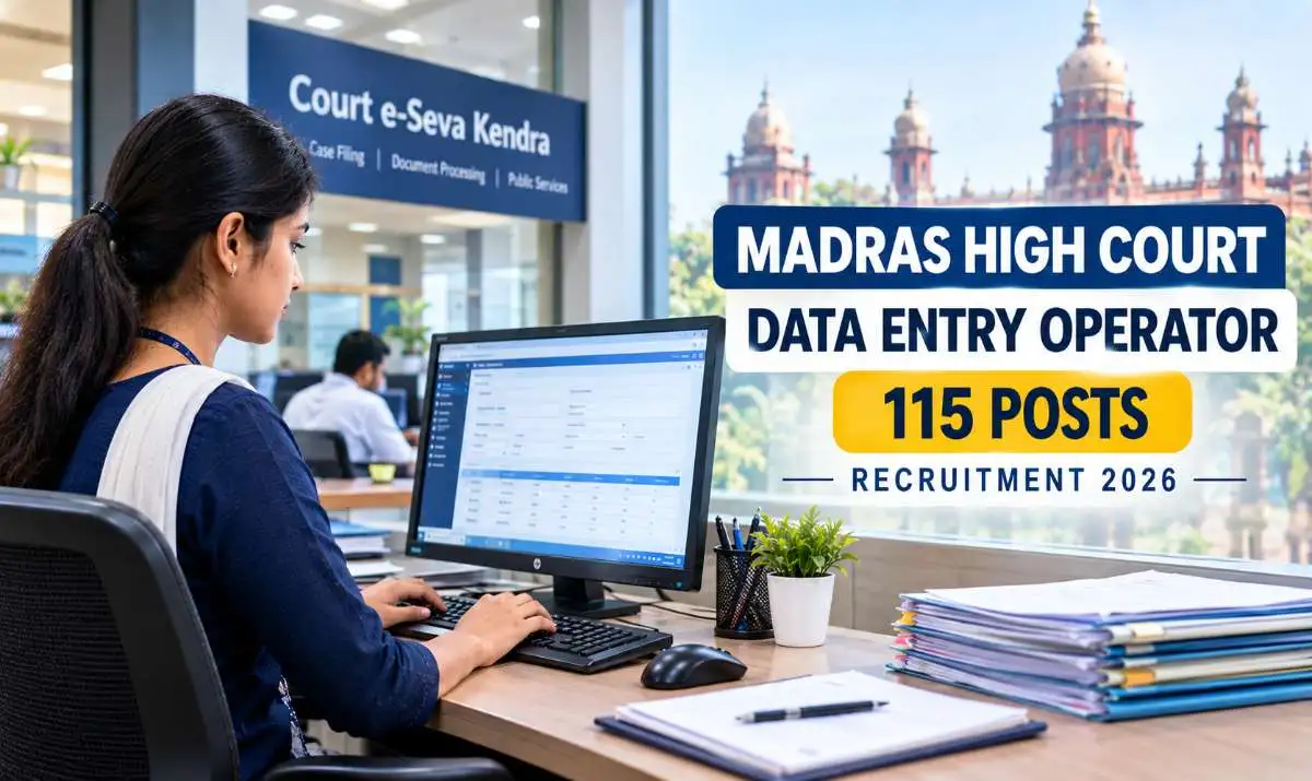 Madras High Court Data Entry Operator Recruitment 2026 – 115 Vacancies