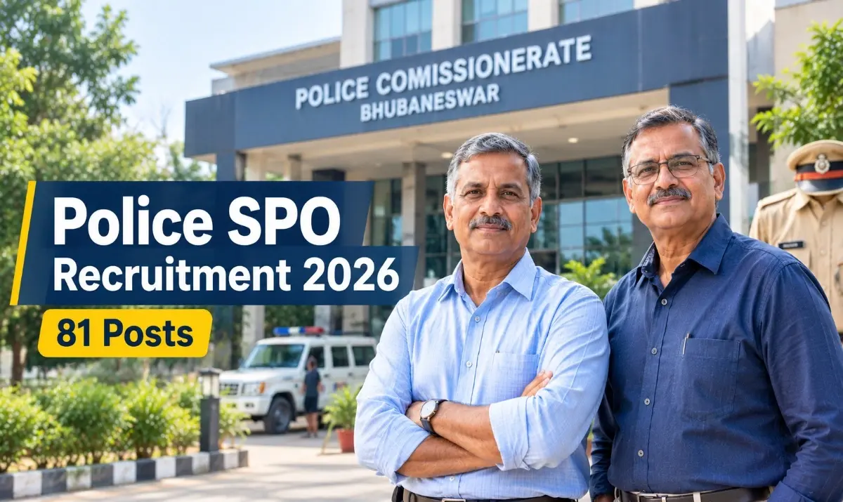 Bhubaneswar Cuttack Police SPO Recruitment 2026 ke liye retired police officer ka illustration