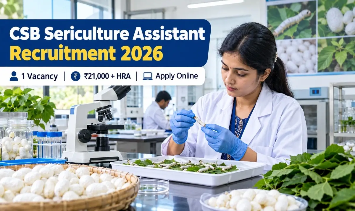 CSB Sericulture Assistant Recruitment 2026 for 1 vacancy