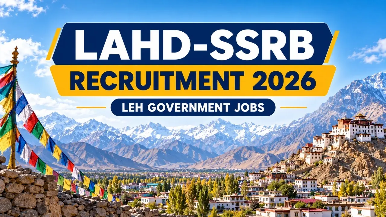 LAHD-SSRB Recruitment 2026 Leh government jobs