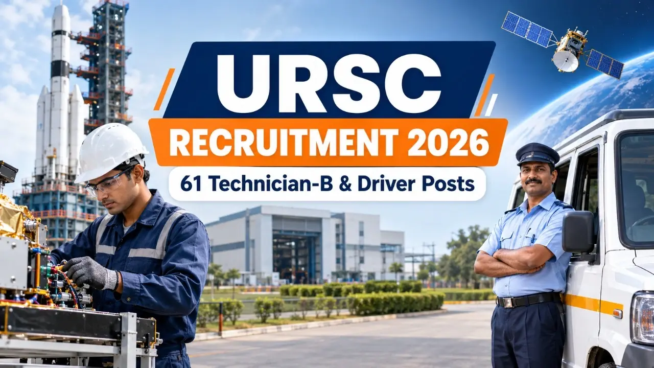 URSC Recruitment 2026 for 61 Technician-B and Driver posts